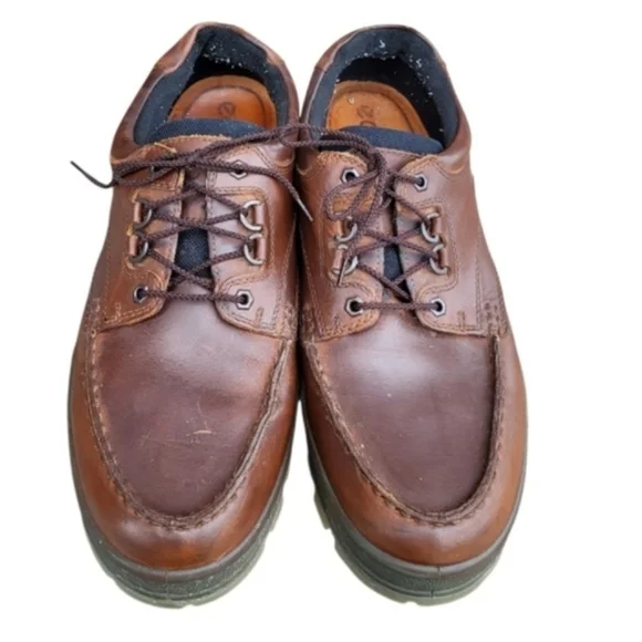 46 ECCO Track 25 Low Gortex Bison Brown Leather Shoe Work Waterproof Men 12 12.5 - Picture 6 of 12